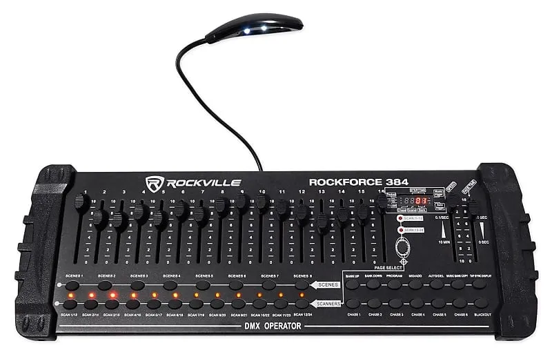 DJ Pack with Facade   Totem Stands   Twin Lights   Moving Heads   Fogger   Hazer   Rockville Controller ROCKVILLE DJ Lighting PACK 1