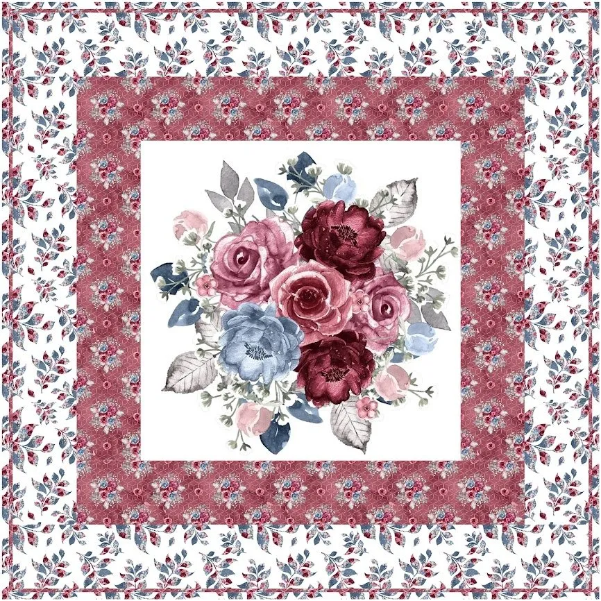 Dusty Blue and Burgundy Collection Wall Hanging