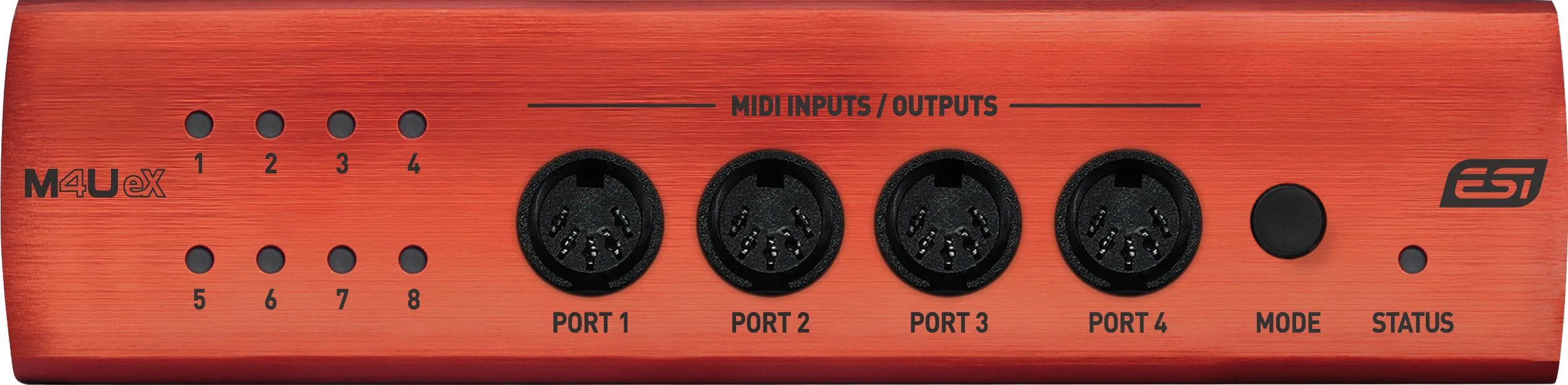 ESI Audio M4U eX - 8-port USB 3.0 MIDI interface with USB hub - Black/Orange