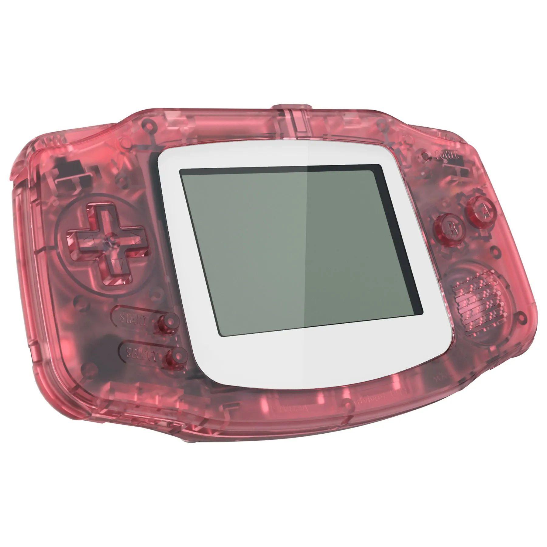 eXtremeRate IPS Ready Upgraded Cherry Pink GBA Replacement Shell Full Housing Cover Buttons & White Screen Lens for Gameboy Advance – Compatible with Both IPS & Standard LCD – Console & IPS Screen NOT Included - TAGM5007