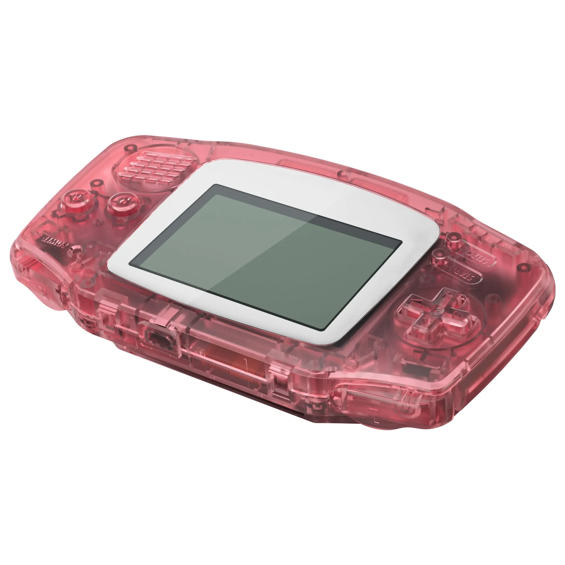 eXtremeRate IPS Ready Upgraded Cherry Pink GBA Replacement Shell Full Housing Cover Buttons & White Screen Lens for Gameboy Advance – Compatible with Both IPS & Standard LCD – Console & IPS Screen NOT Included - TAGM5007