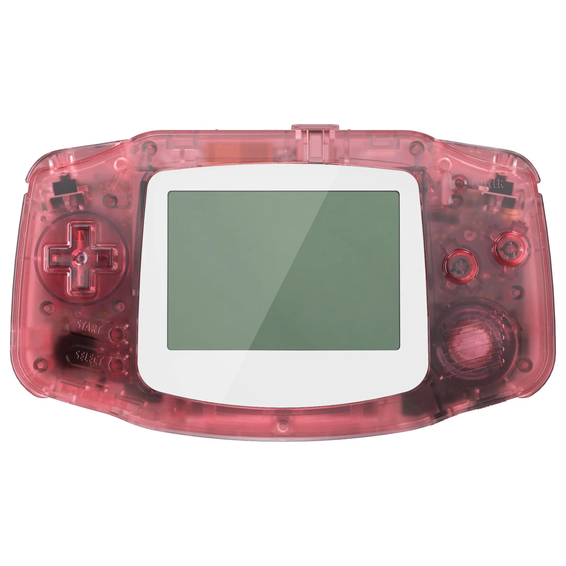 eXtremeRate IPS Ready Upgraded Cherry Pink GBA Replacement Shell Full Housing Cover Buttons & White Screen Lens for Gameboy Advance – Compatible with Both IPS & Standard LCD – Console & IPS Screen NOT Included - TAGM5007