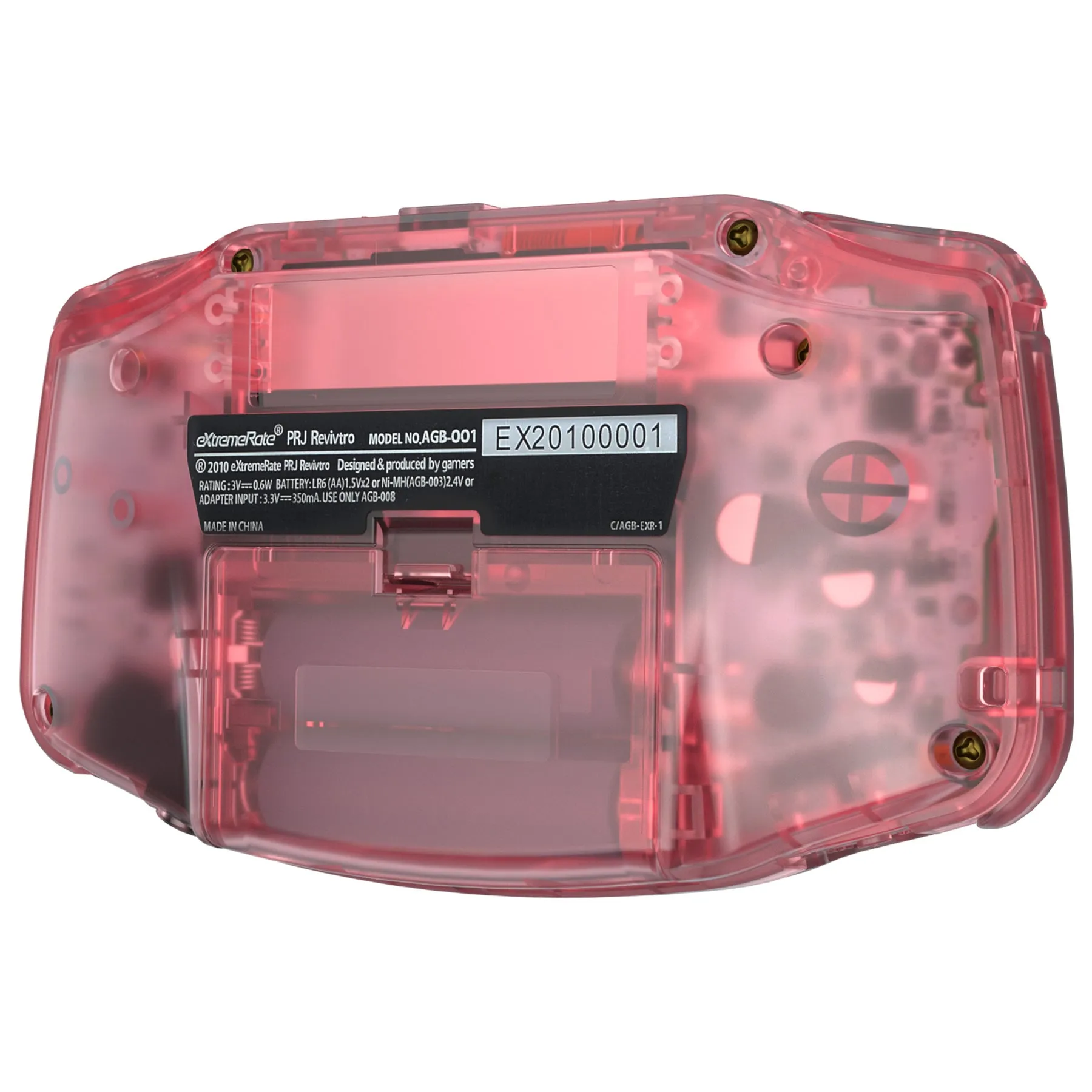 eXtremeRate IPS Ready Upgraded Cherry Pink GBA Replacement Shell Full Housing Cover Buttons & White Screen Lens for Gameboy Advance – Compatible with Both IPS & Standard LCD – Console & IPS Screen NOT Included - TAGM5007