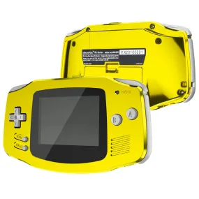 eXtremeRate IPS Ready Upgraded Chrome Gold Glossy GBA Replacement Shell Full Housing Cover w/ Buttons for Gameboy Advance – Compatible with Both IPS & Standard LCD – Console & IPS Screen NOT Included - TAGD4001