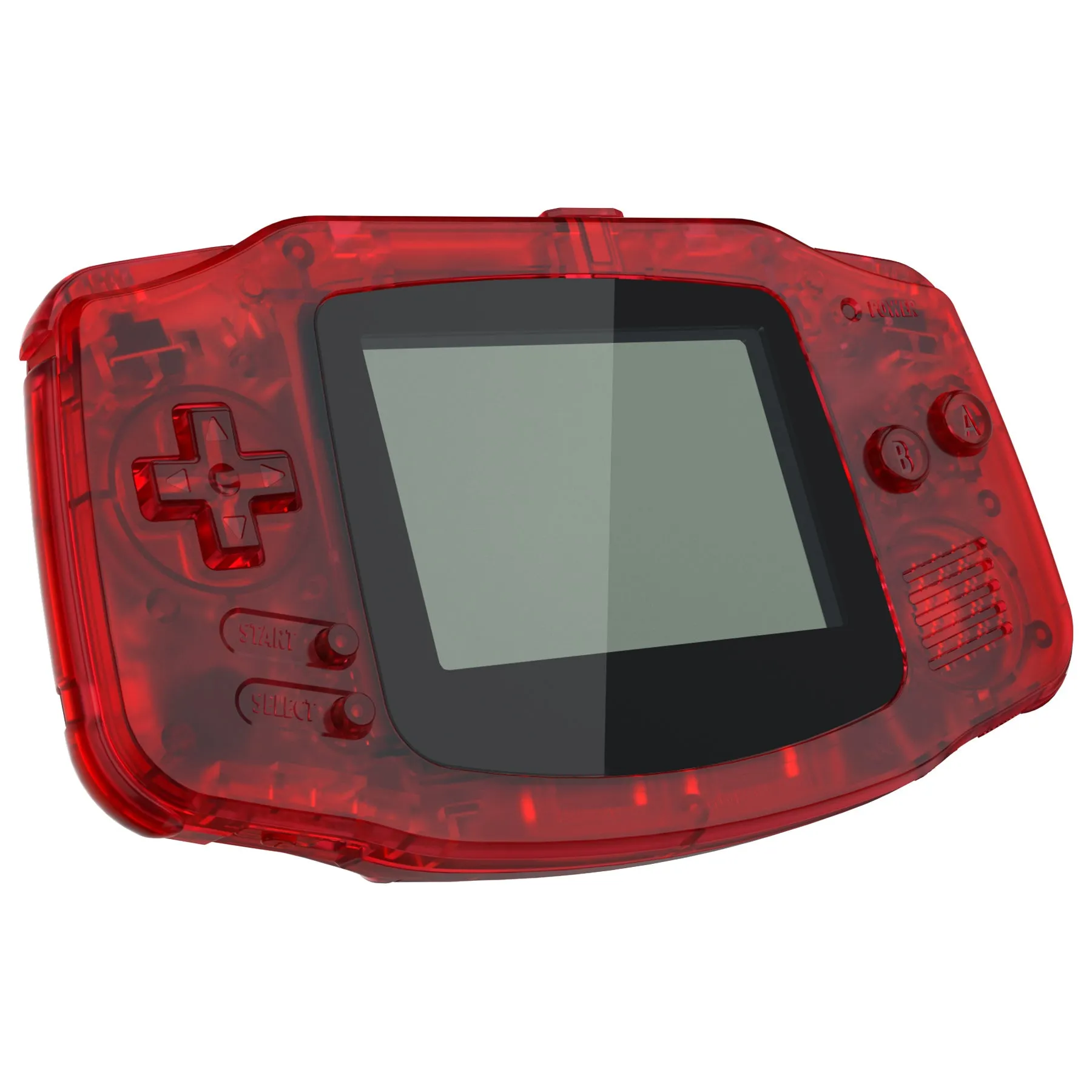 eXtremeRate IPS Ready Upgraded Clear Red GBA Replacement Shell Full Housing Cover Buttons for Gameboy Advance – Compatible with Both IPS & Standard LCD – Console & IPS Screen NOT Included - TAGM5002