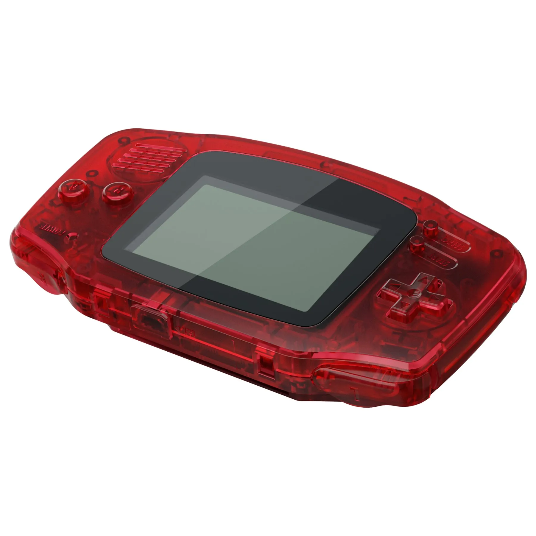 eXtremeRate IPS Ready Upgraded Clear Red GBA Replacement Shell Full Housing Cover Buttons for Gameboy Advance – Compatible with Both IPS & Standard LCD – Console & IPS Screen NOT Included - TAGM5002