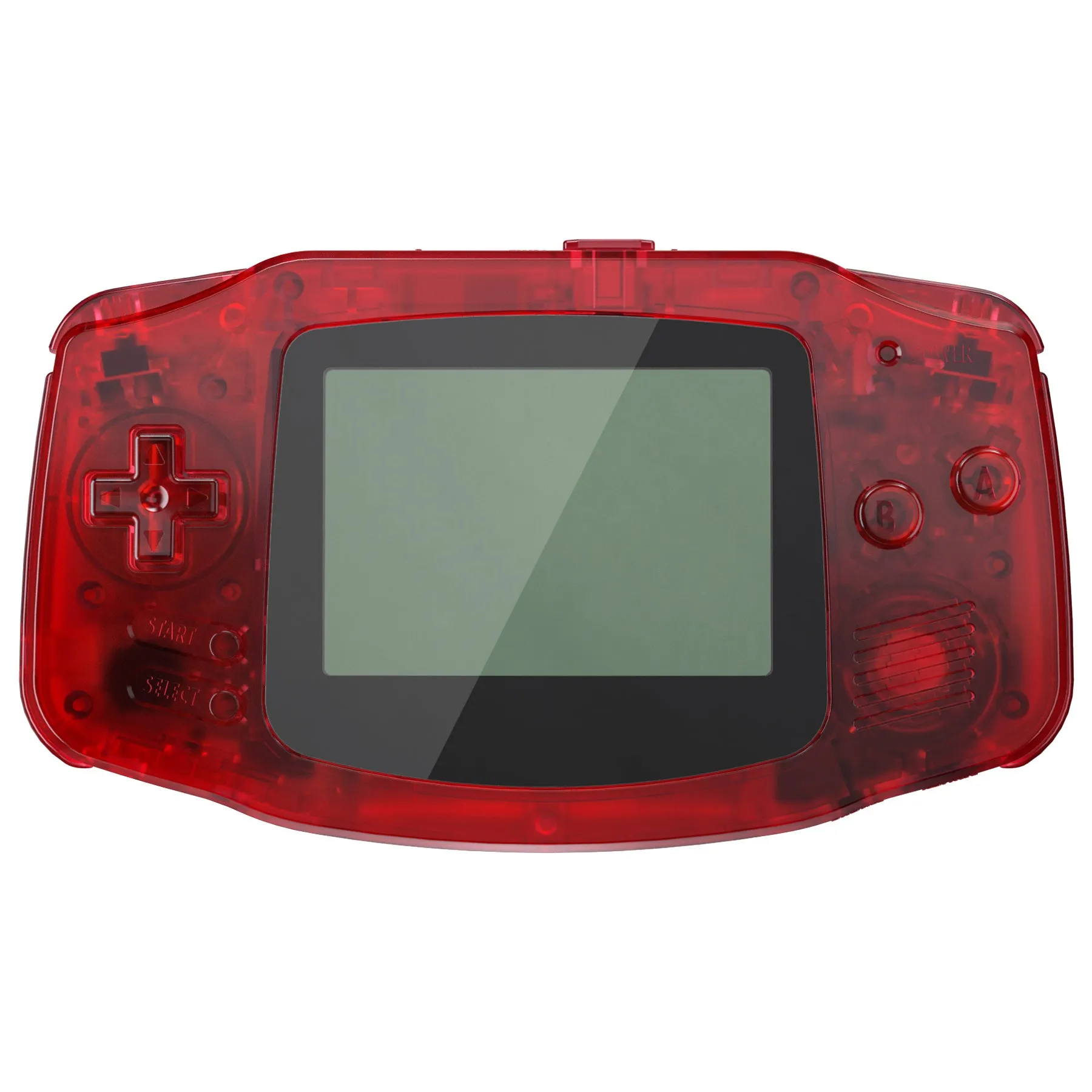 eXtremeRate IPS Ready Upgraded Clear Red GBA Replacement Shell Full Housing Cover Buttons for Gameboy Advance – Compatible with Both IPS & Standard LCD – Console & IPS Screen NOT Included - TAGM5002