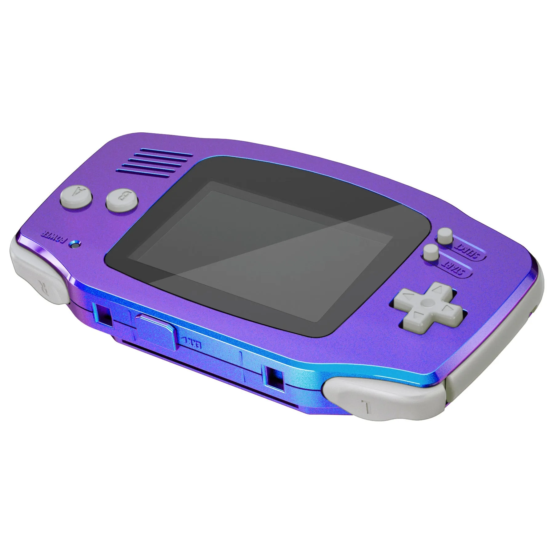 eXtremeRate IPS Ready Upgraded eXtremeRate Chameleon Purple Blue GBA Replacement Shell Full Housing Cover Buttons for Gameboy Advance – Compatible with Both IPS & Standard LCD – Console & IPS Screen NOT Included - TAGP3001
