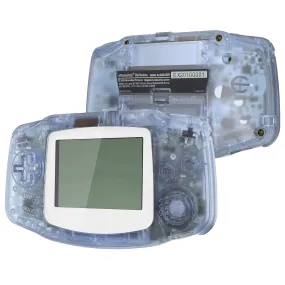 eXtremeRate IPS Ready Upgraded Glacier Blue GBA Replacement Shell Full Housing Cover Buttons & White Screen Lens for Gameboy Advance – Compatible with Both IPS & Standard LCD – Console & IPS Screen NOT Included - TAGM5006