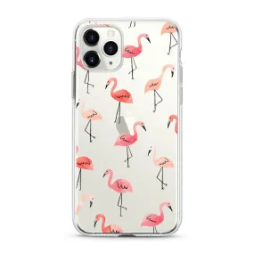 Flamingo Feast Transparent Clear iPhone Case