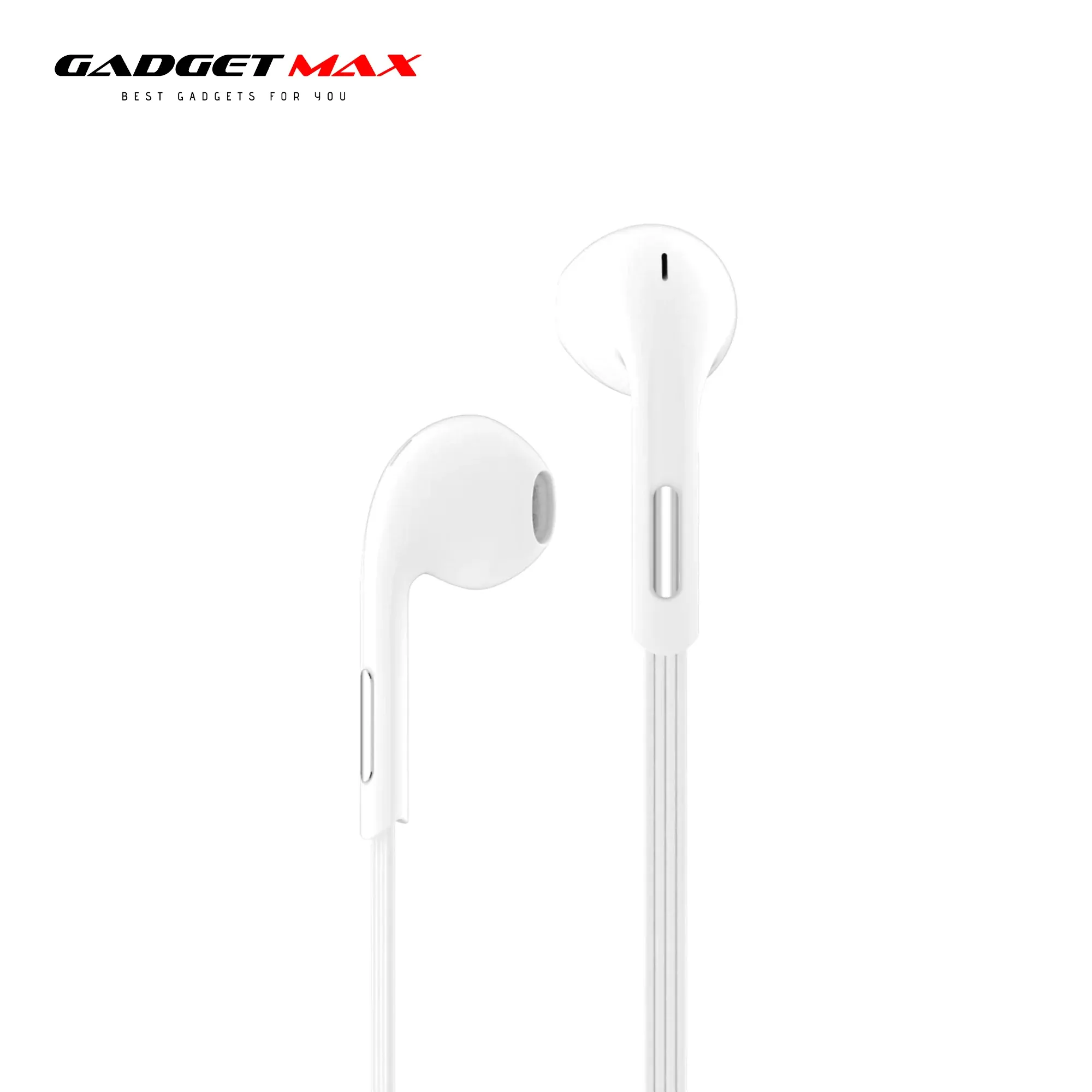 GADGET MAX GM06 CLEAR SOUND WIRED 3.5MM EARPHONE WITH MIC (1.2M) Wired Earphone- WHITE