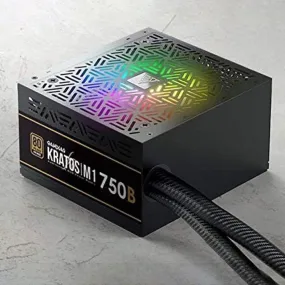 GAMDIAS RGB Gaming PC Power Supply 750W 750 Watt PSU Kratos M1-750B (Refurbished)