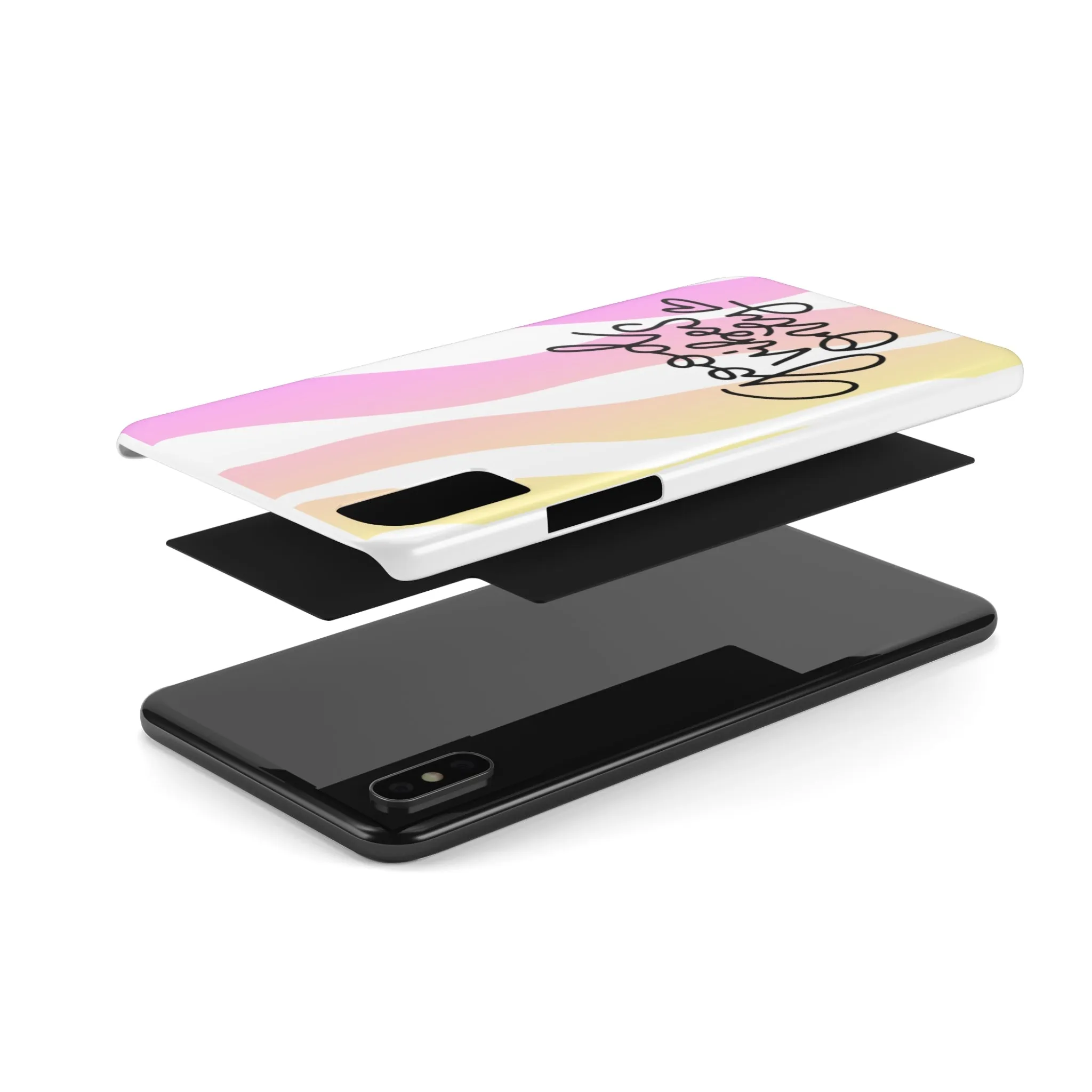 Good Vibes Only Pink Zebra iPhone Case - Stylish and Positive Protective Cover