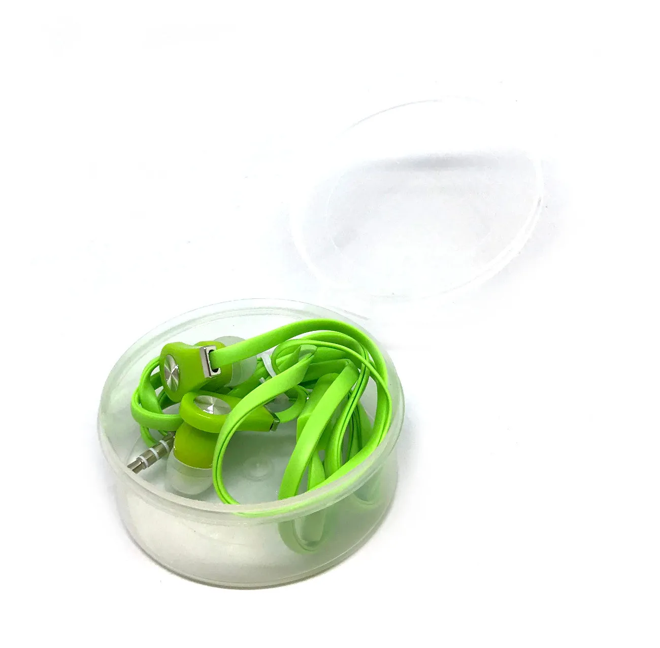 Green Stereo Deluxe Earbuds With Microphone