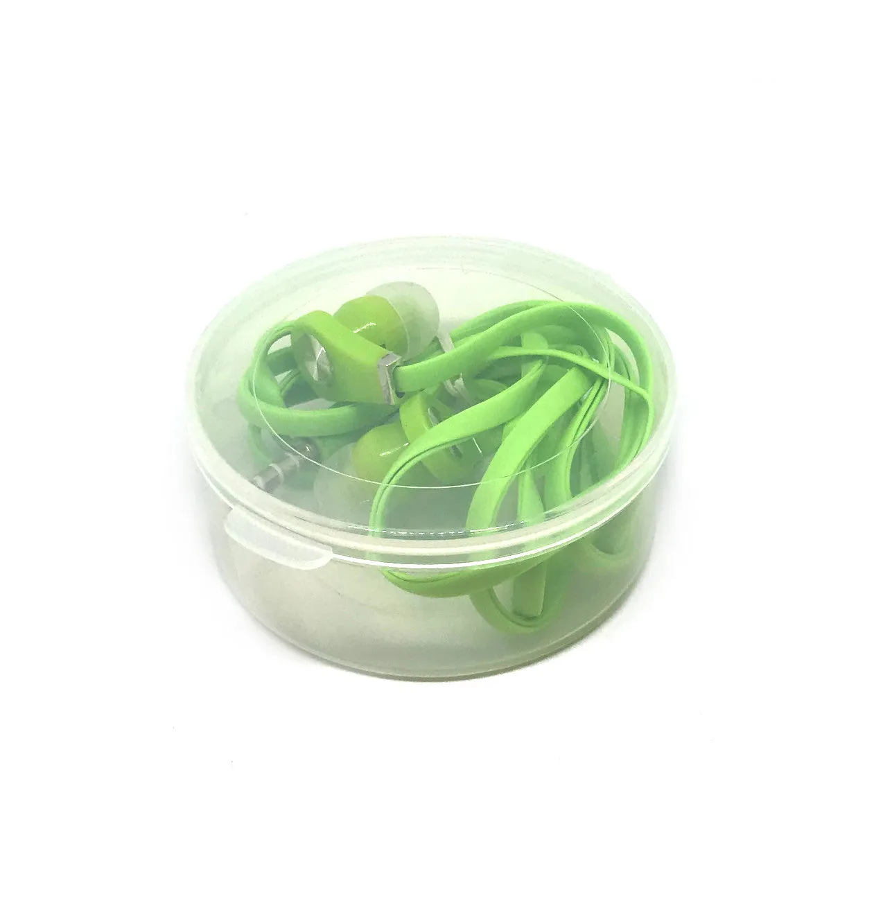 Green Stereo Deluxe Earbuds With Microphone