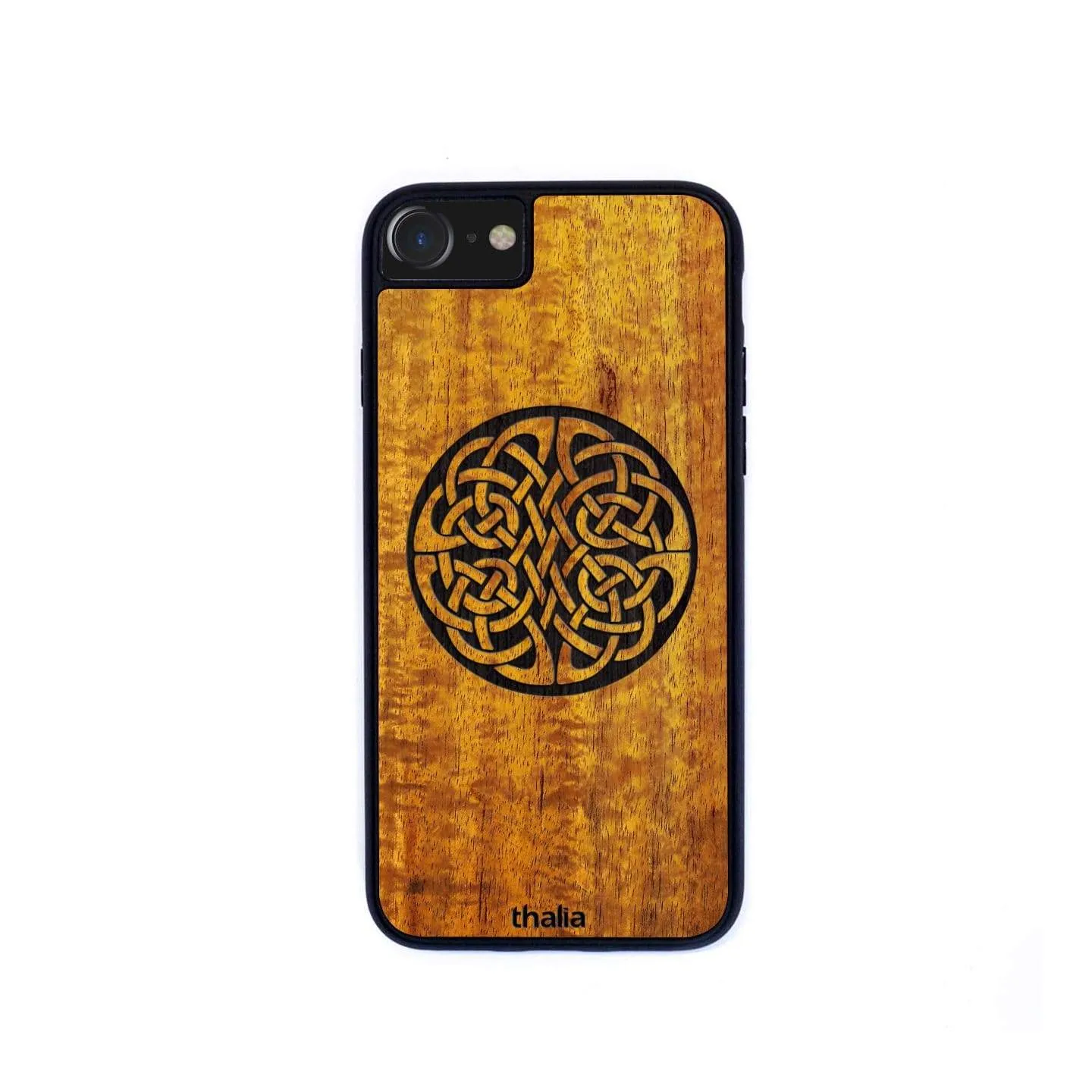 Hawaiian Koa & Celtic Knot Engraving | iPhone Case