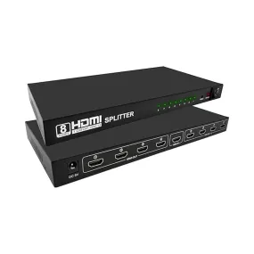 HDMI Splitter 1x8 - 1 in 8 Out HDMI Port, Supports 3D 4Kx2K Full HD