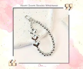 Heart Shape Beaded Phone Wristband