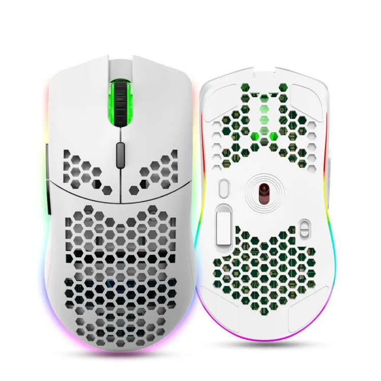 HXSJ T66 RGB Wireless Gaming Mouse with 7 Programmable Keys and Colorful Lighting