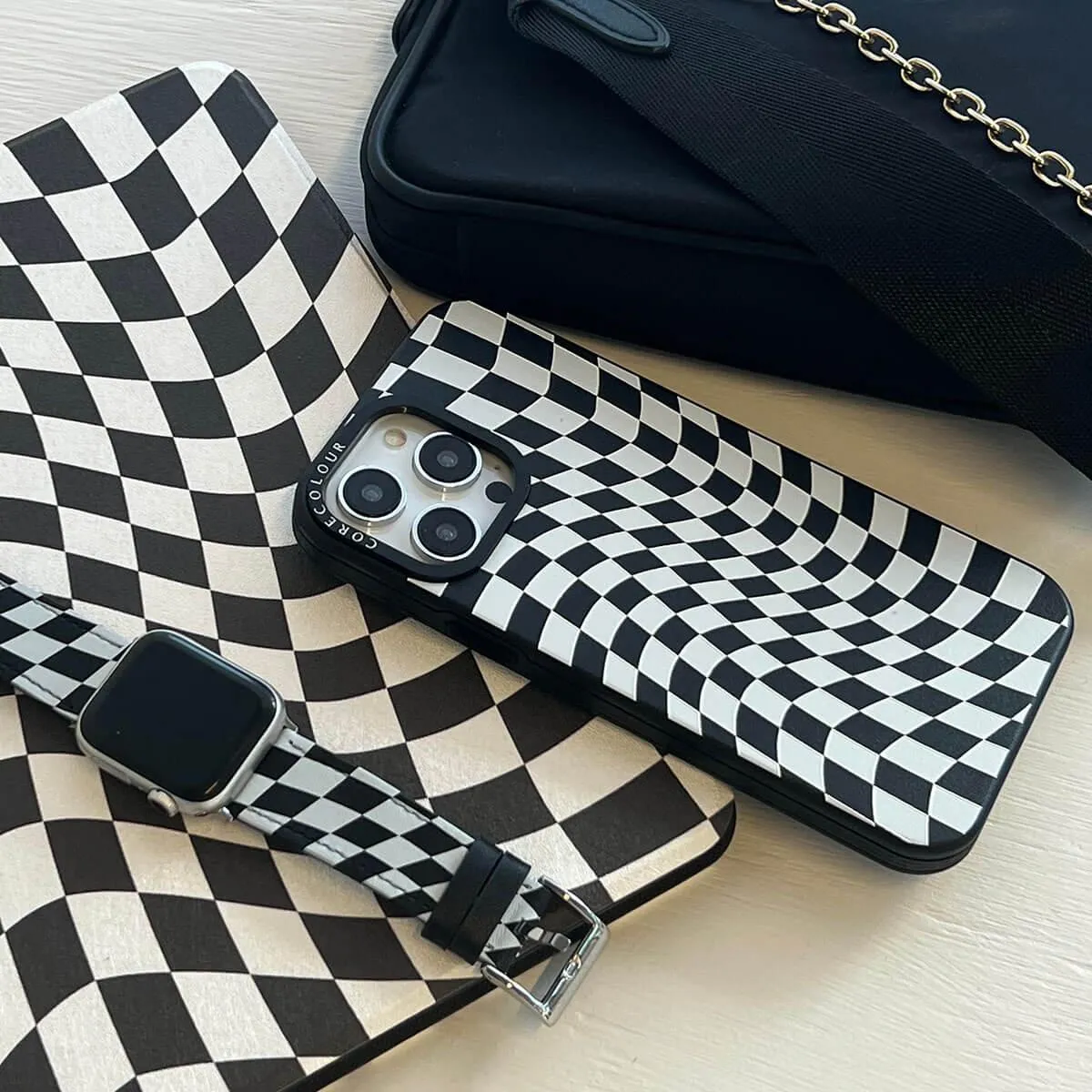 iPhone 12 Check Me Out Twisted Black Phone Case