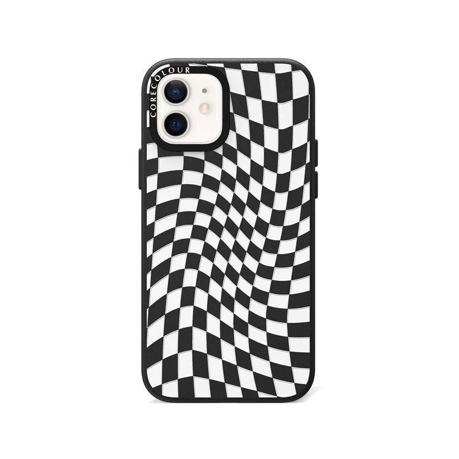 iPhone 12 Check Me Out Twisted Black Phone Case