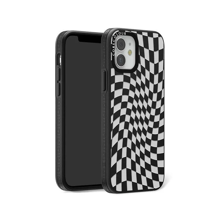 iPhone 12 Check Me Out Twisted Black Phone Case