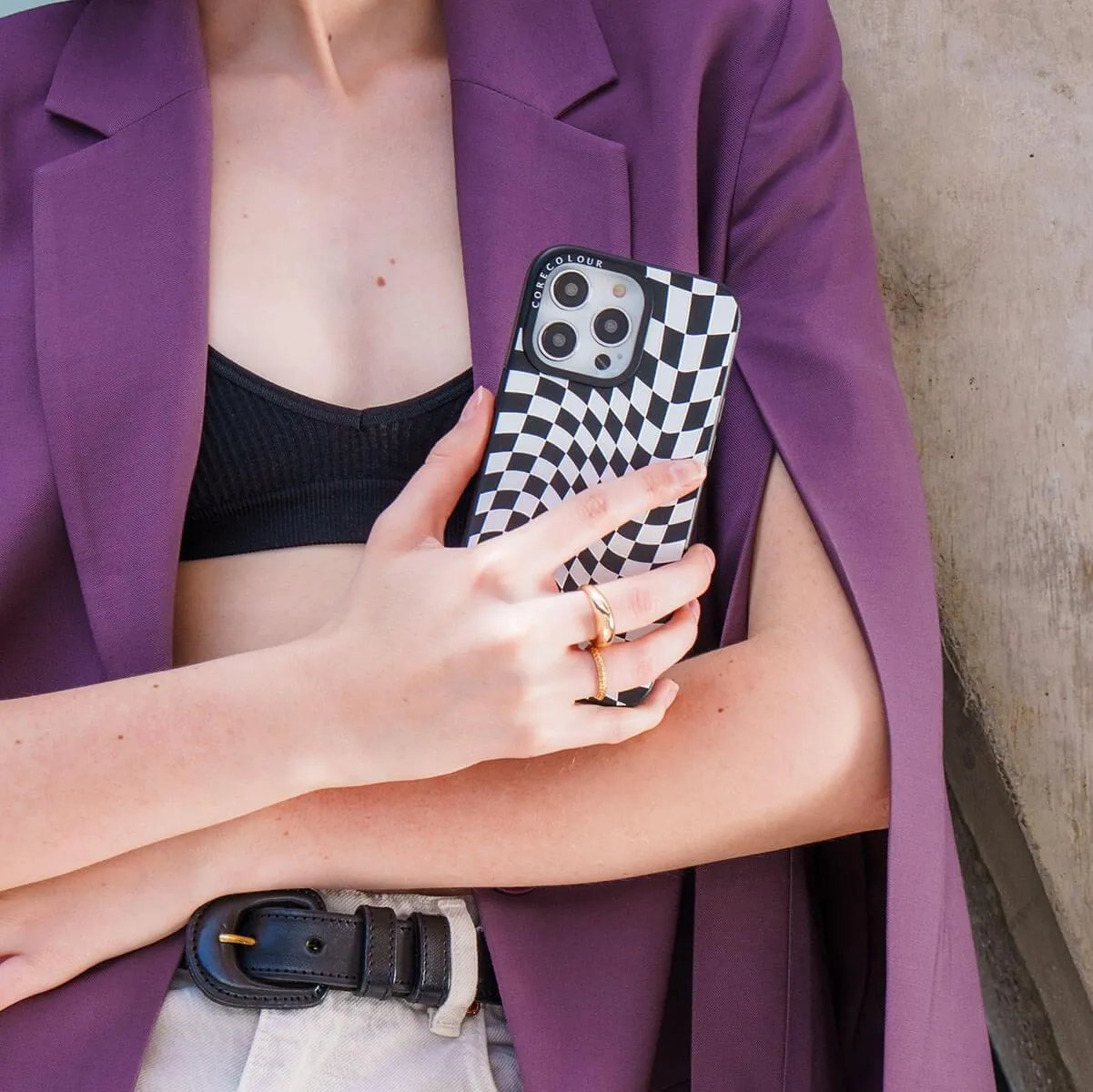 iPhone 12 Check Me Out Twisted Black Phone Case