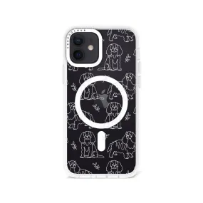 iPhone 12 Cocker Spaniel Minimal Line Phone Case Magsafe Compatible