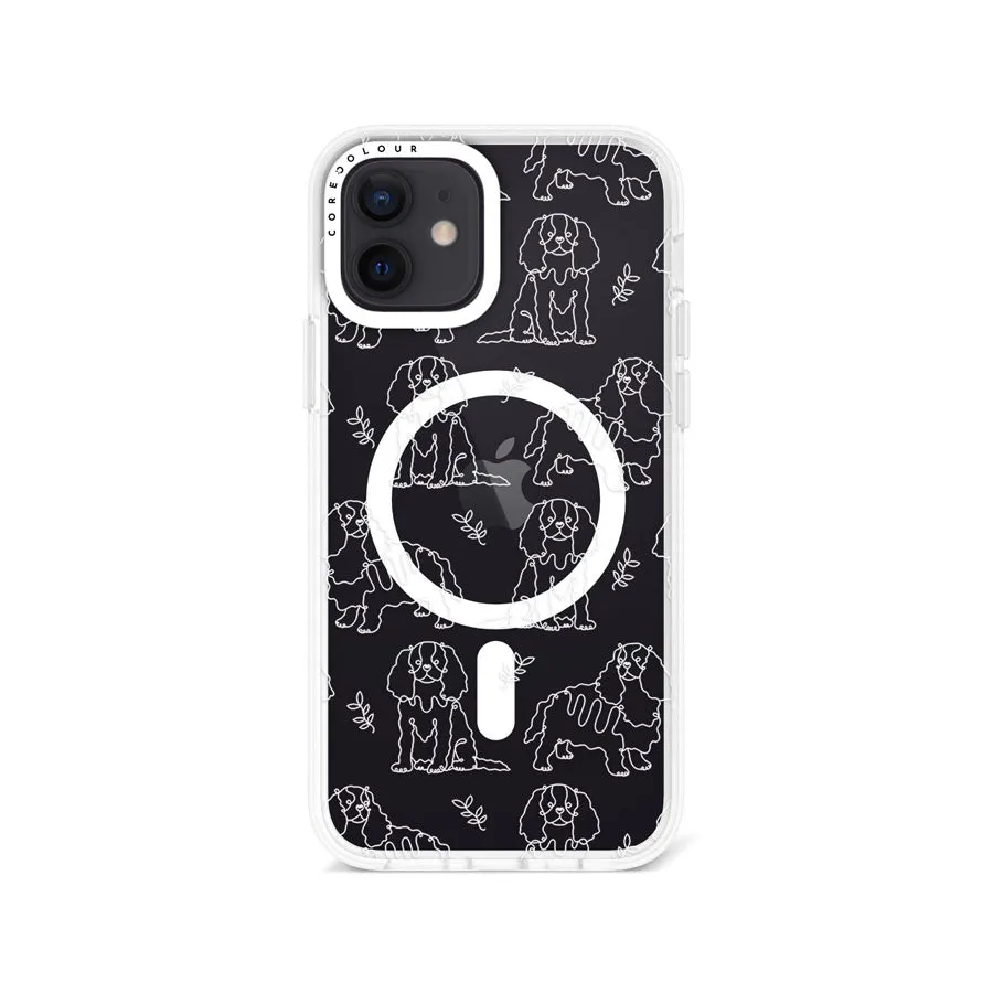 iPhone 12 Cocker Spaniel Minimal Line Phone Case Magsafe Compatible