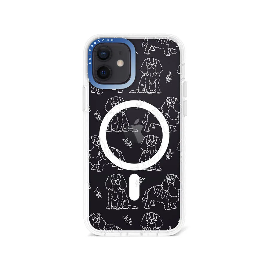 iPhone 12 Cocker Spaniel Minimal Line Phone Case Magsafe Compatible