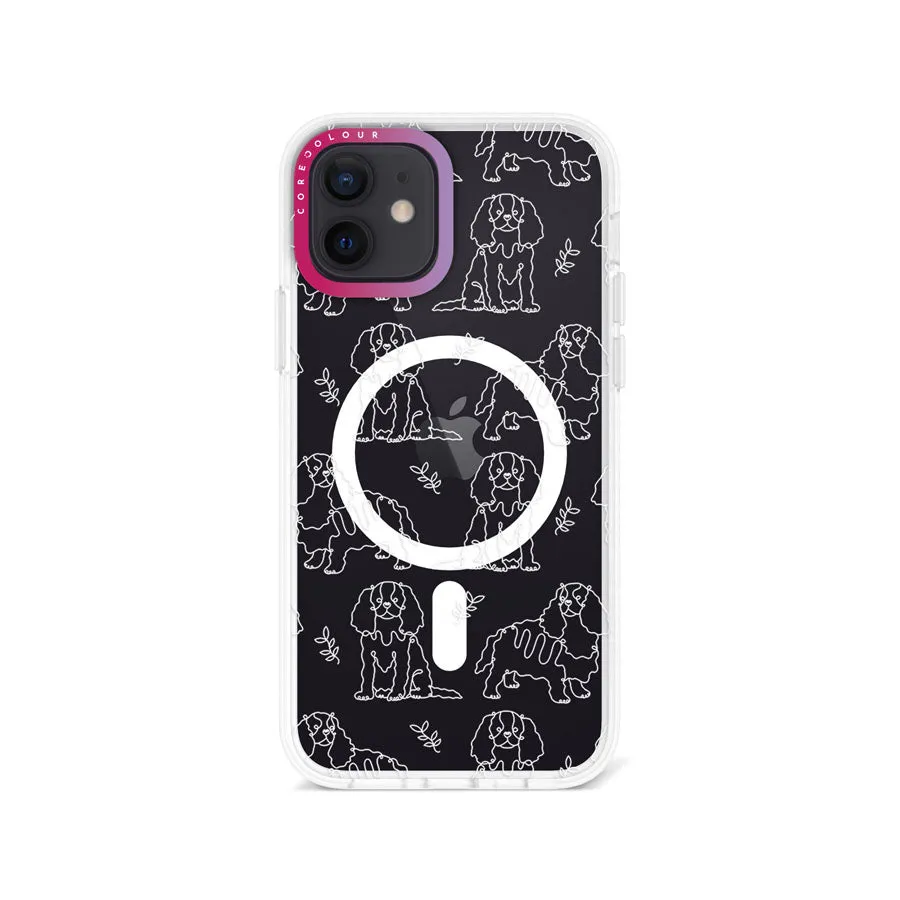 iPhone 12 Cocker Spaniel Minimal Line Phone Case Magsafe Compatible