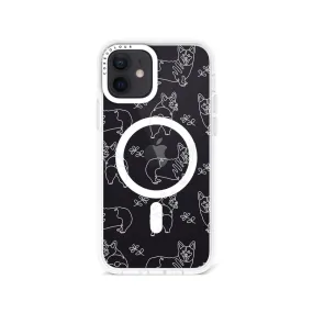 iPhone 12 Corgi Minimal Line Phone Case Magsafe Compatible