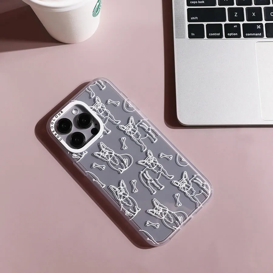 iPhone 12 Pro French Bulldog Minimal Line Phone Case Magsafe Compatible