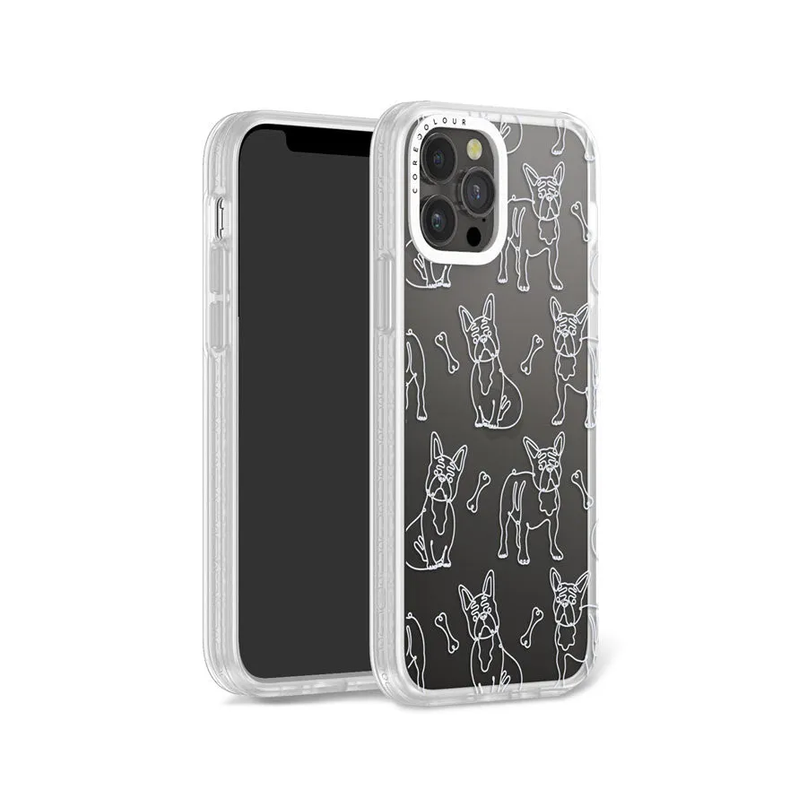 iPhone 12 Pro French Bulldog Minimal Line Phone Case Magsafe Compatible