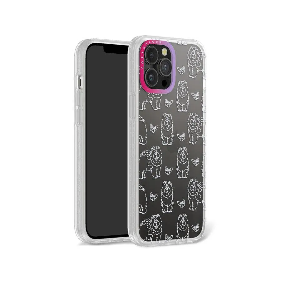 iPhone 12 Pro Max Chow Chow Minimal Line Phone Case