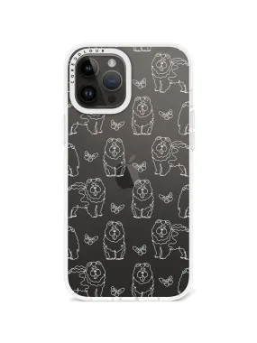 iPhone 12 Pro Max Chow Chow Minimal Line Phone Case