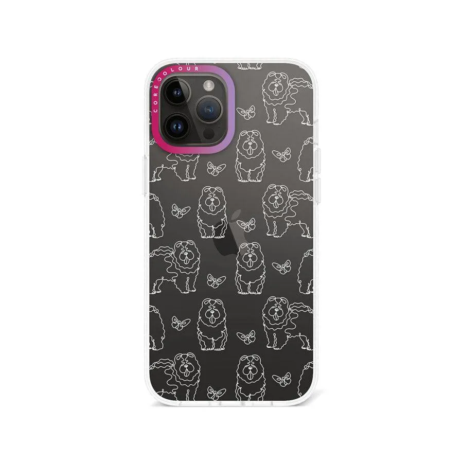 iPhone 12 Pro Max Chow Chow Minimal Line Phone Case