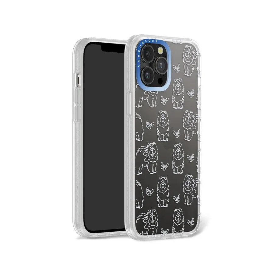 iPhone 12 Pro Max Chow Chow Minimal Line Phone Case