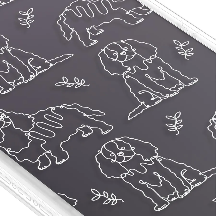 iPhone 12 Pro Max Cocker Spaniel Minimal Line Phone Case Magsafe Compatible