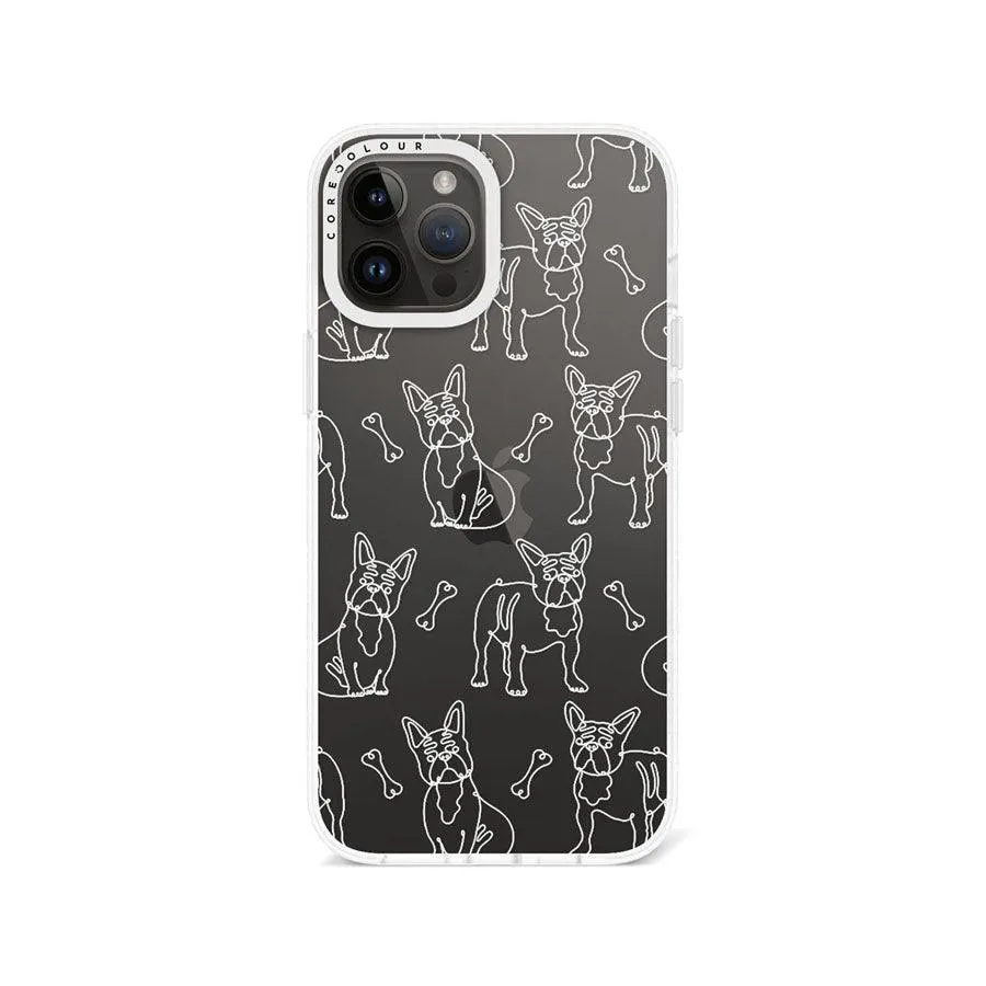 iPhone 12 Pro Max French Bulldog Minimal Line Phone Case