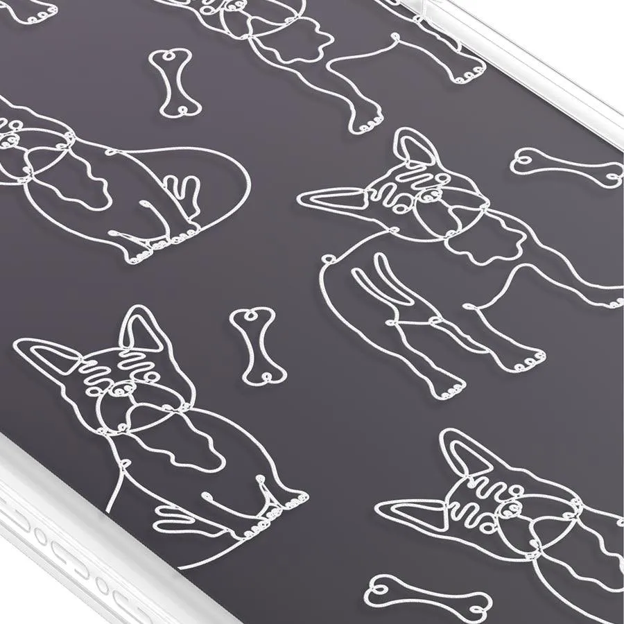 iPhone 12 Pro Max French Bulldog Minimal Line Phone Case