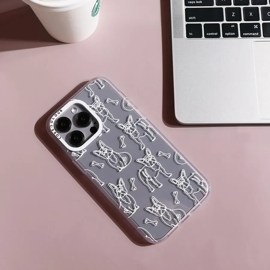 iPhone 12 Pro Max French Bulldog Minimal Line Phone Case
