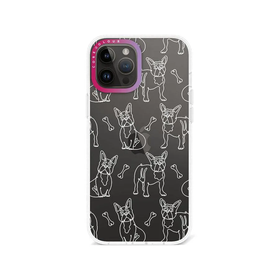 iPhone 12 Pro Max French Bulldog Minimal Line Phone Case