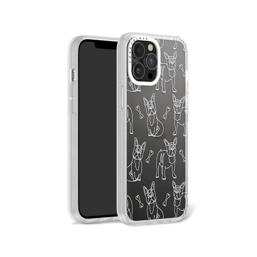 iPhone 12 Pro Max French Bulldog Minimal Line Phone Case