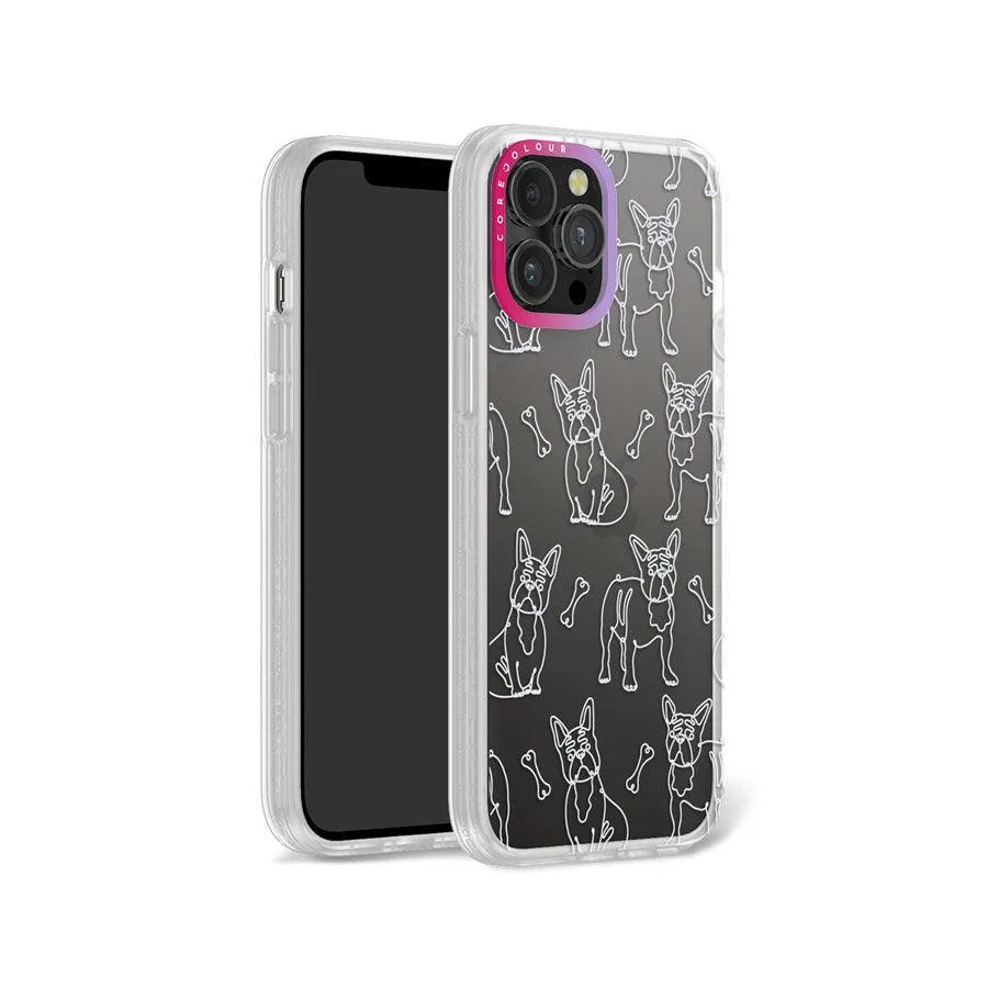 iPhone 12 Pro Max French Bulldog Minimal Line Phone Case