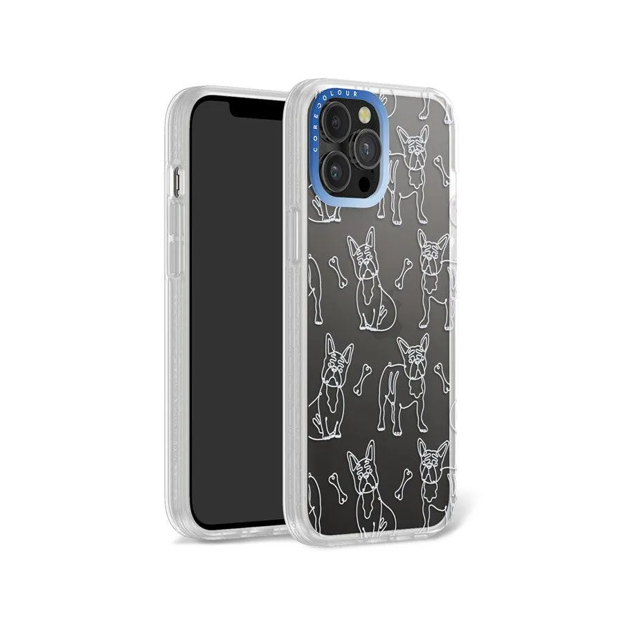 iPhone 12 Pro Max French Bulldog Minimal Line Phone Case