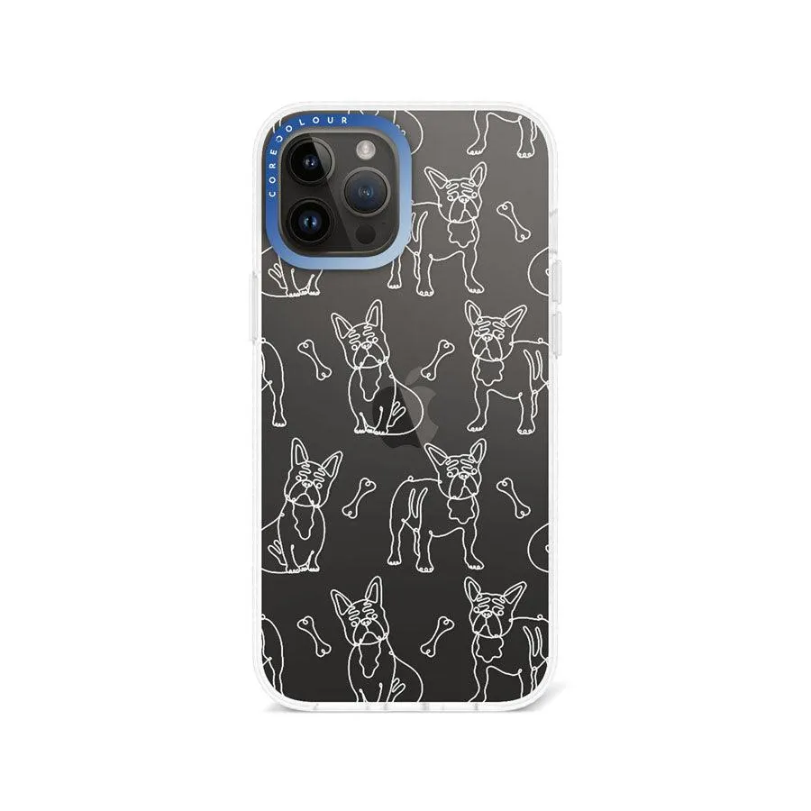 iPhone 12 Pro Max French Bulldog Minimal Line Phone Case