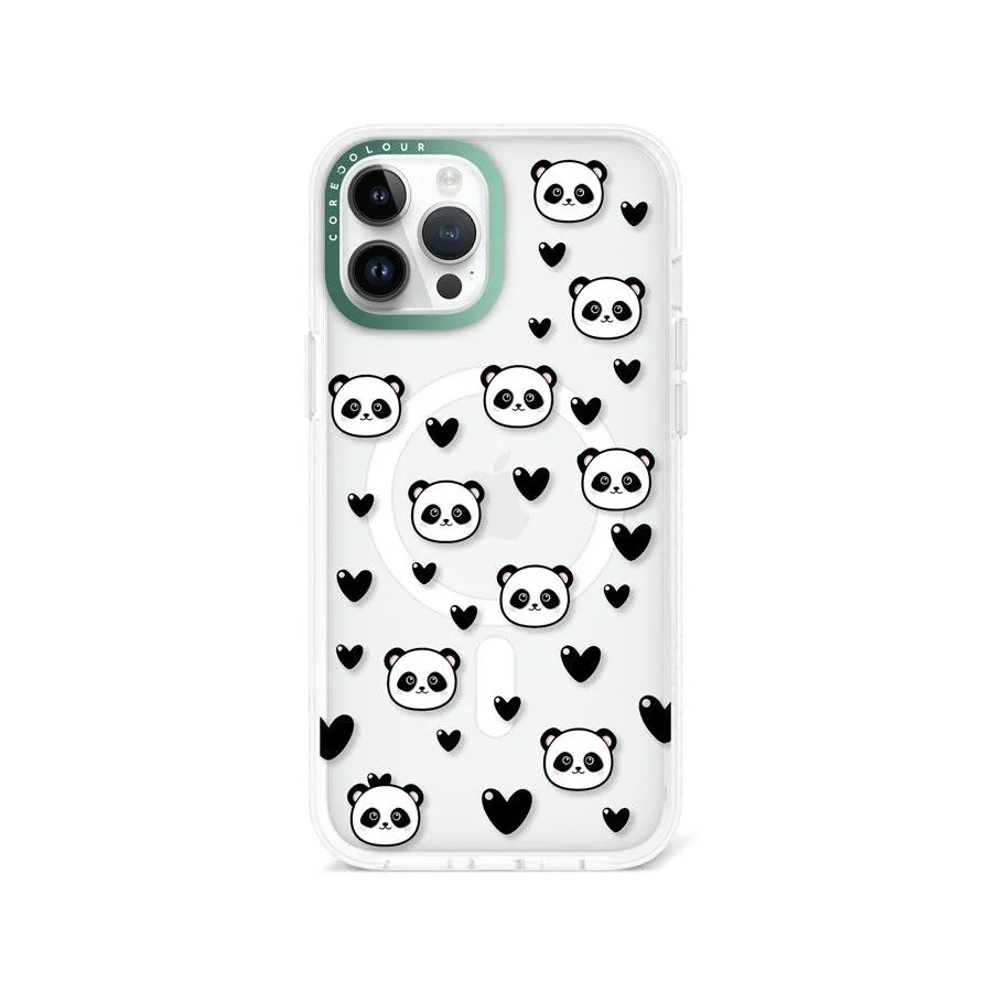 iPhone 12 Pro Max Panda Heart Phone Case MagSafe Compatible