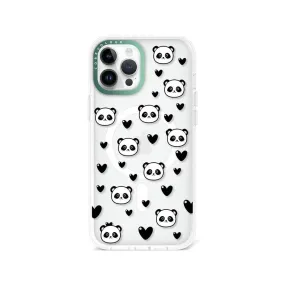 iPhone 12 Pro Max Panda Heart Phone Case MagSafe Compatible