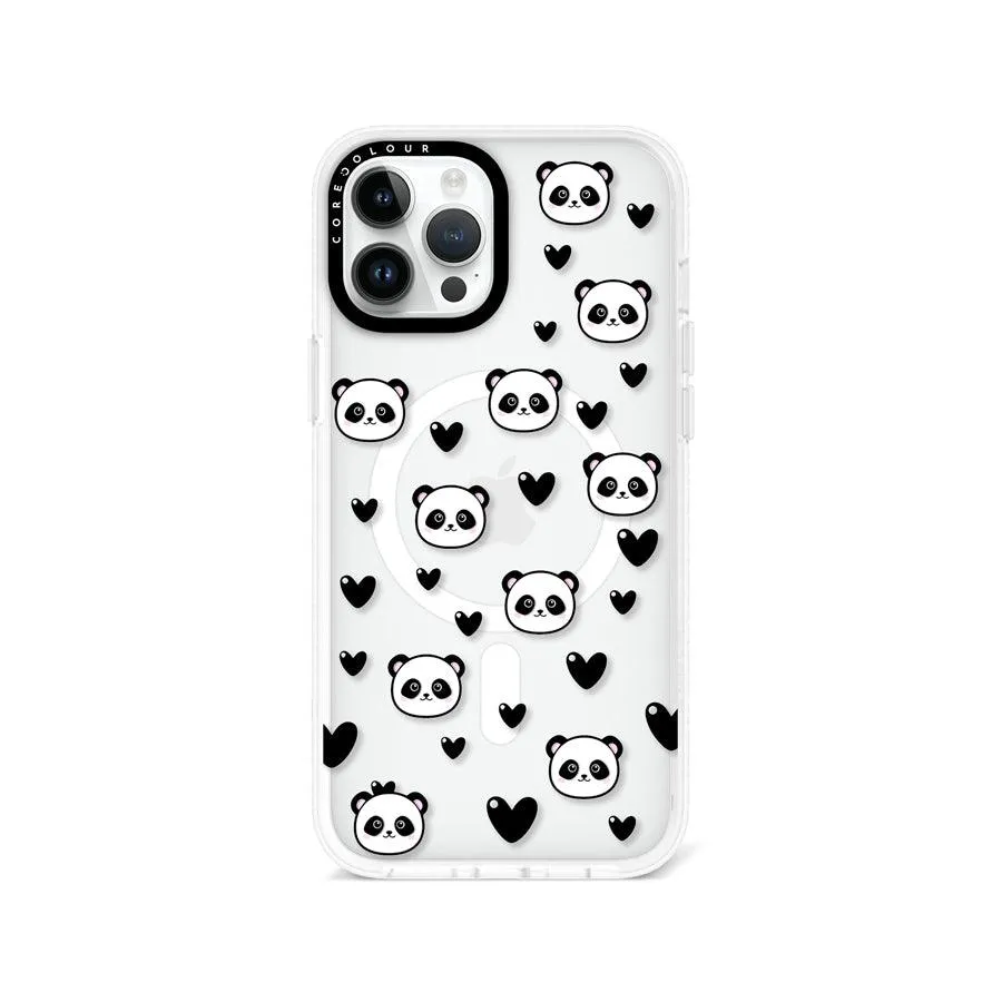 iPhone 12 Pro Max Panda Heart Phone Case MagSafe Compatible